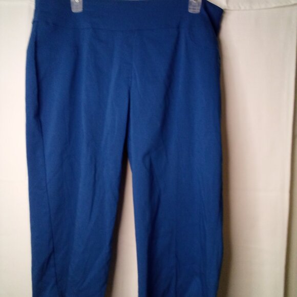 Ruby Rd Capri Pants Women 22W 22 Slimming Contour Waistband Blue - Picture 1 of 14